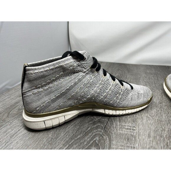 Nike Free Flyknit Chukka Gold Trophy 640652-100 Men’s US Size 10 MISSING INSOLES - Picture 6 of 12